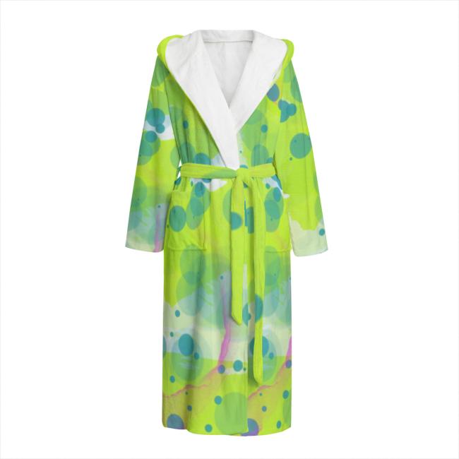 Bunter Bademantel Pablo aus Flanell – flauschig & farbenfroh, Größen S–2XL